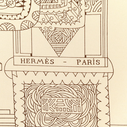 Hermes Silk Astres et Soleils Scarf 90 White 2 of 6