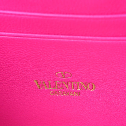 Valentino Garavani Nappa Roman Stud Wallet On Chain Pink PP 6 of 9