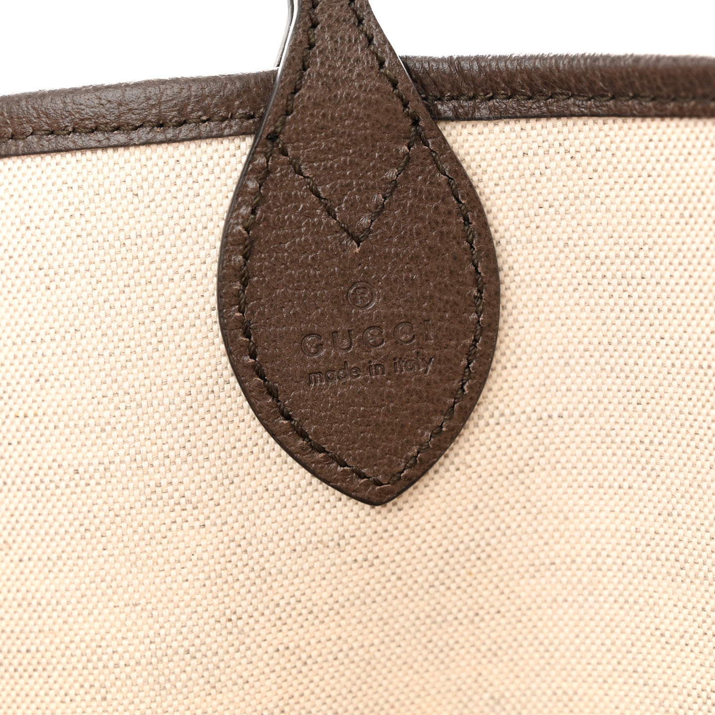 GG Supreme Monogram Textured Dollar Calfskin Web Large Ophidia Tote Beige Ebony New Acero