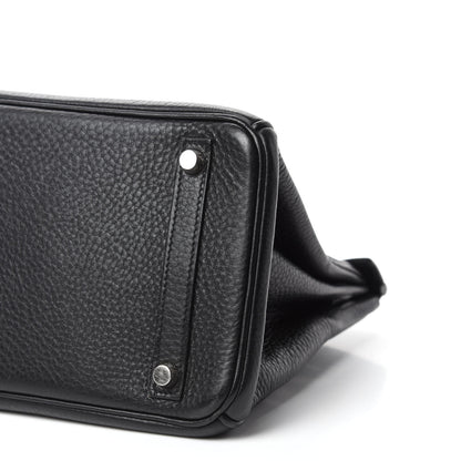Hermes Taurillon Clemence Birkin 30 Black 7 of 13