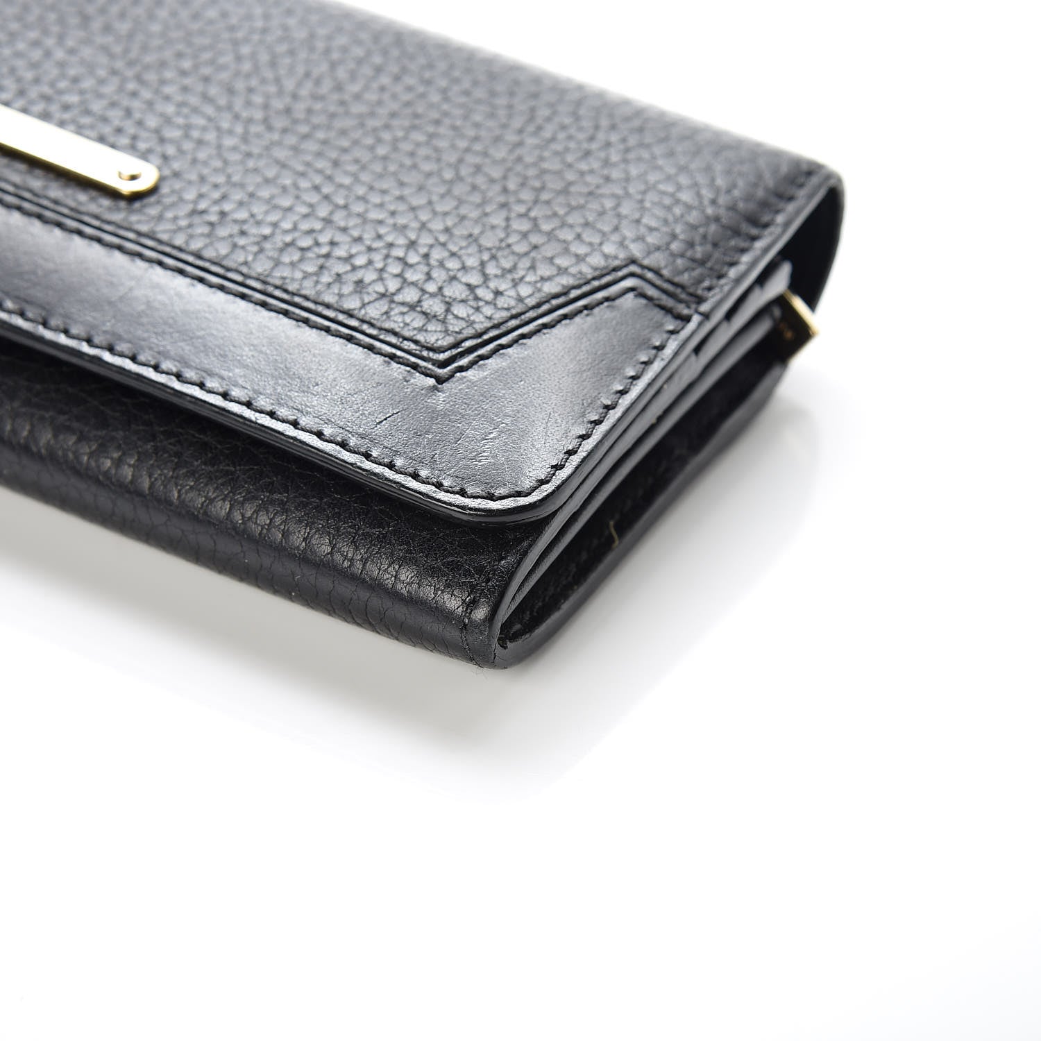 Burberry Grain Calfskin Continental Wallet Black 13 of 14