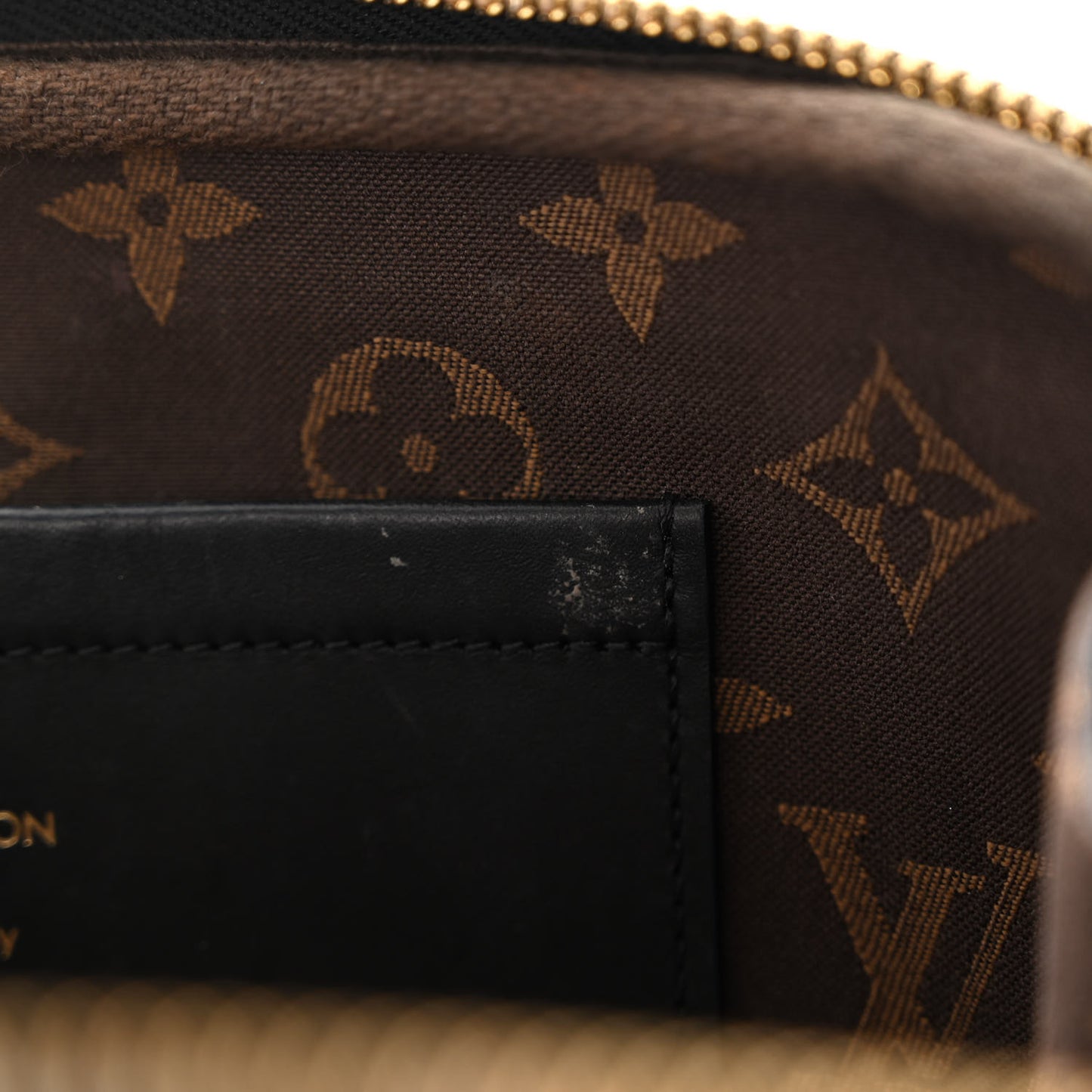 Calfskin Monogram Embossed Utility Crossbody Black