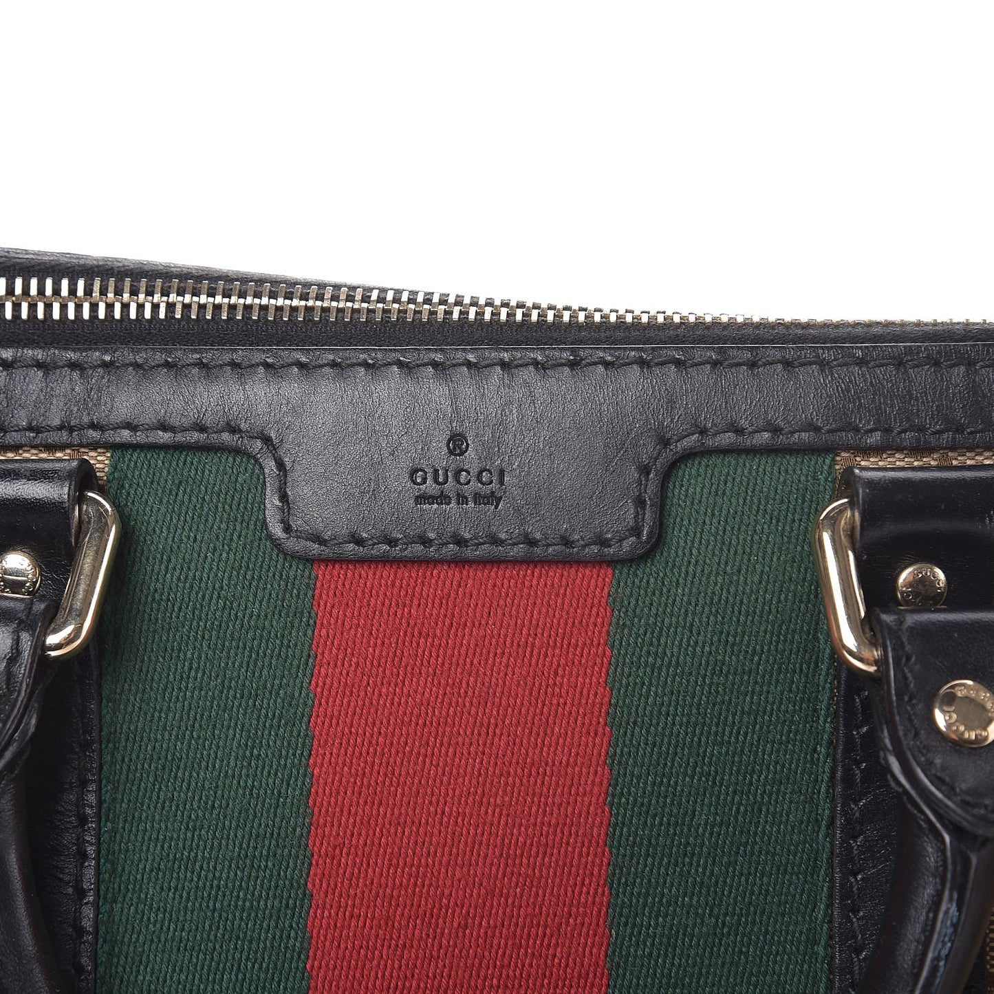 Monogram Vintage Web Medium Boston Black