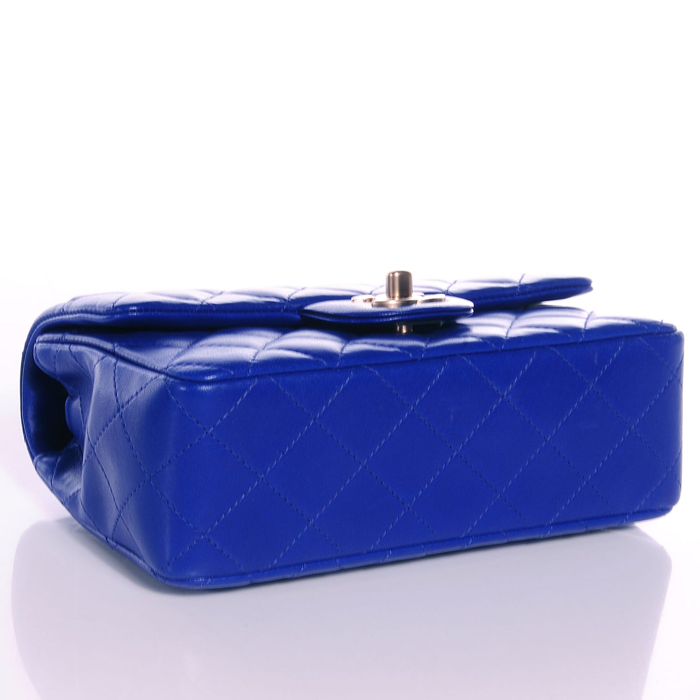 Lambskin Quilted Mini Flap Dark Blue