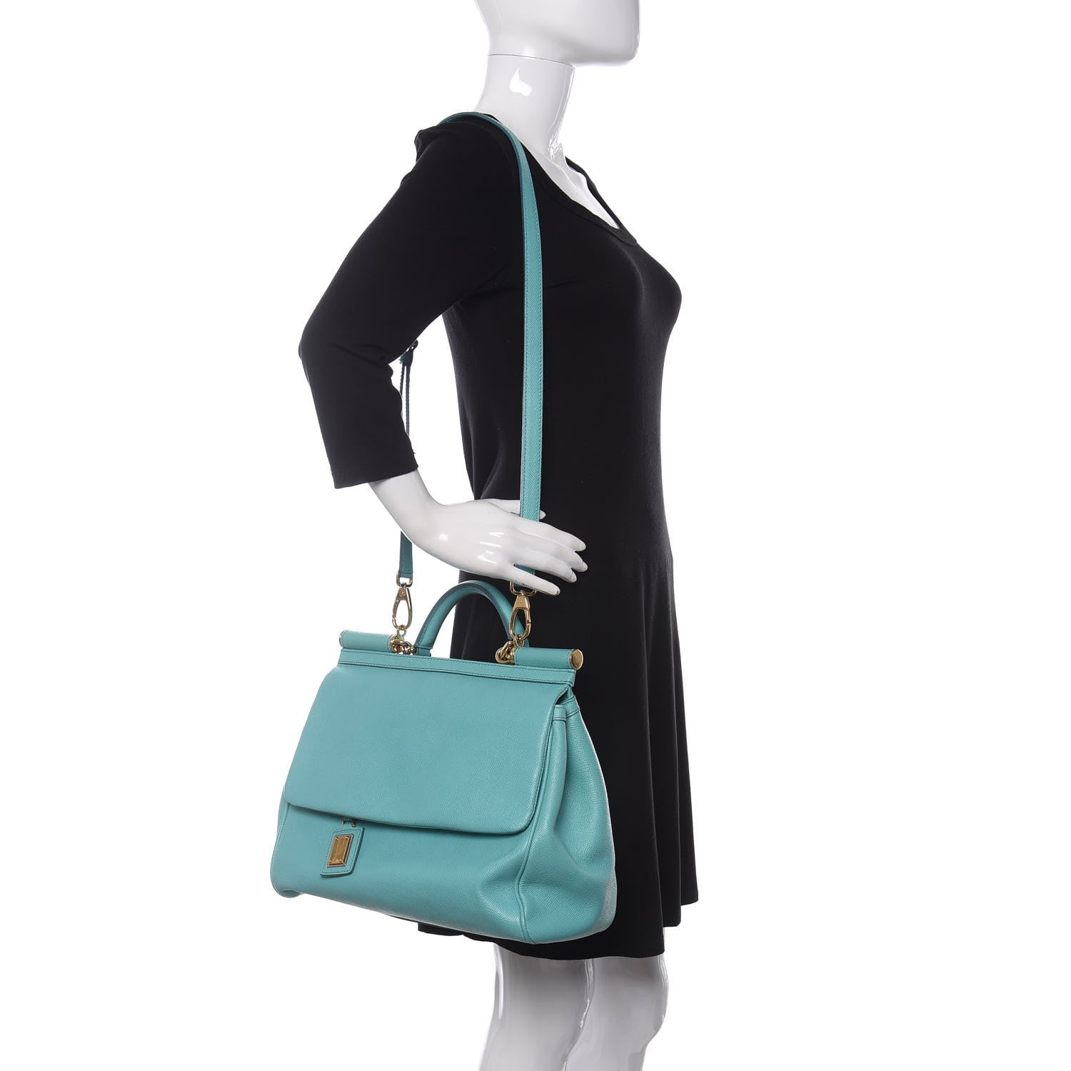 Dolce & Gabbana Dauphine Large Miss Sicily Satchel Light Blue 2 of 9