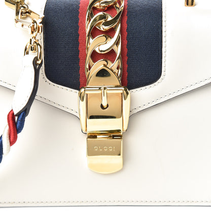 Gucci Calfskin Mini Sylvie Top Handle Bag White 11 of 12