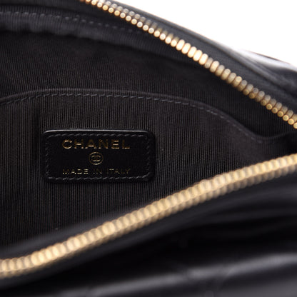 Chanel Lambskin Quilted Waist Bag With Pouch Black 7 of 12