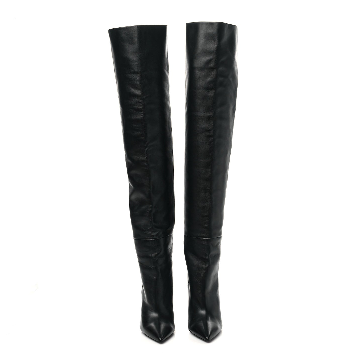 Calfskin Niki 105 Thigh High Boots 37.5 Black