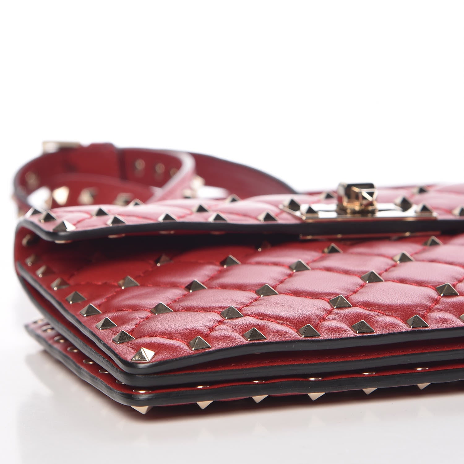 Valentino Garavani Nappa Rockstud Spike Crossbody Bag Rosso Valentino 5 of 10