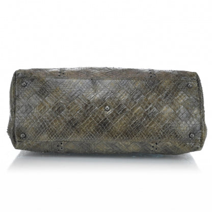 Bottega Veneta Woven Python Large Tote Cigar 5 of 10
