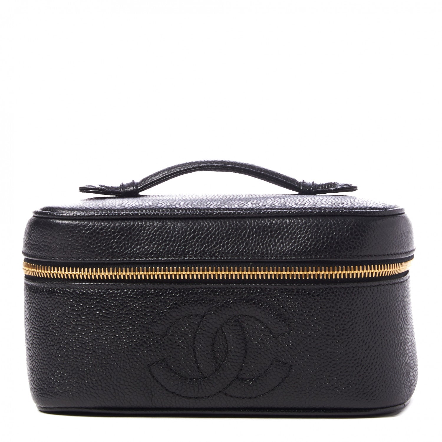 Chanel Caviar Vanity Cosmetic Case Black 1 of 10