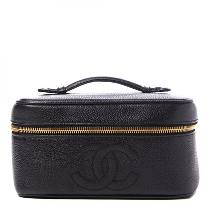 Chanel Caviar Vanity Cosmetic Case Black 1 of 10