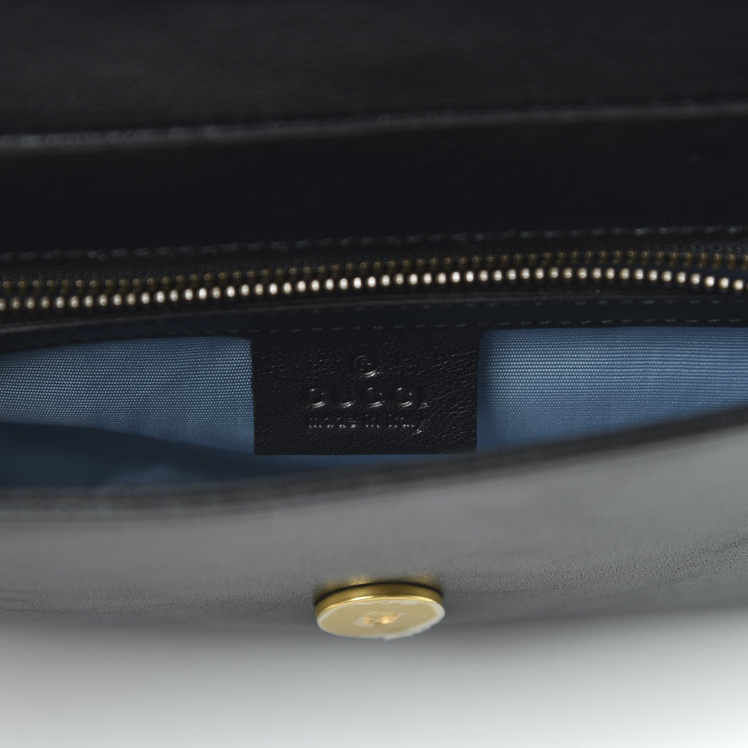 Gucci Calfskin Diagonal GG Medium Thiara Double Envelope Shoulder Bag Emerald Green Black 8 of 10