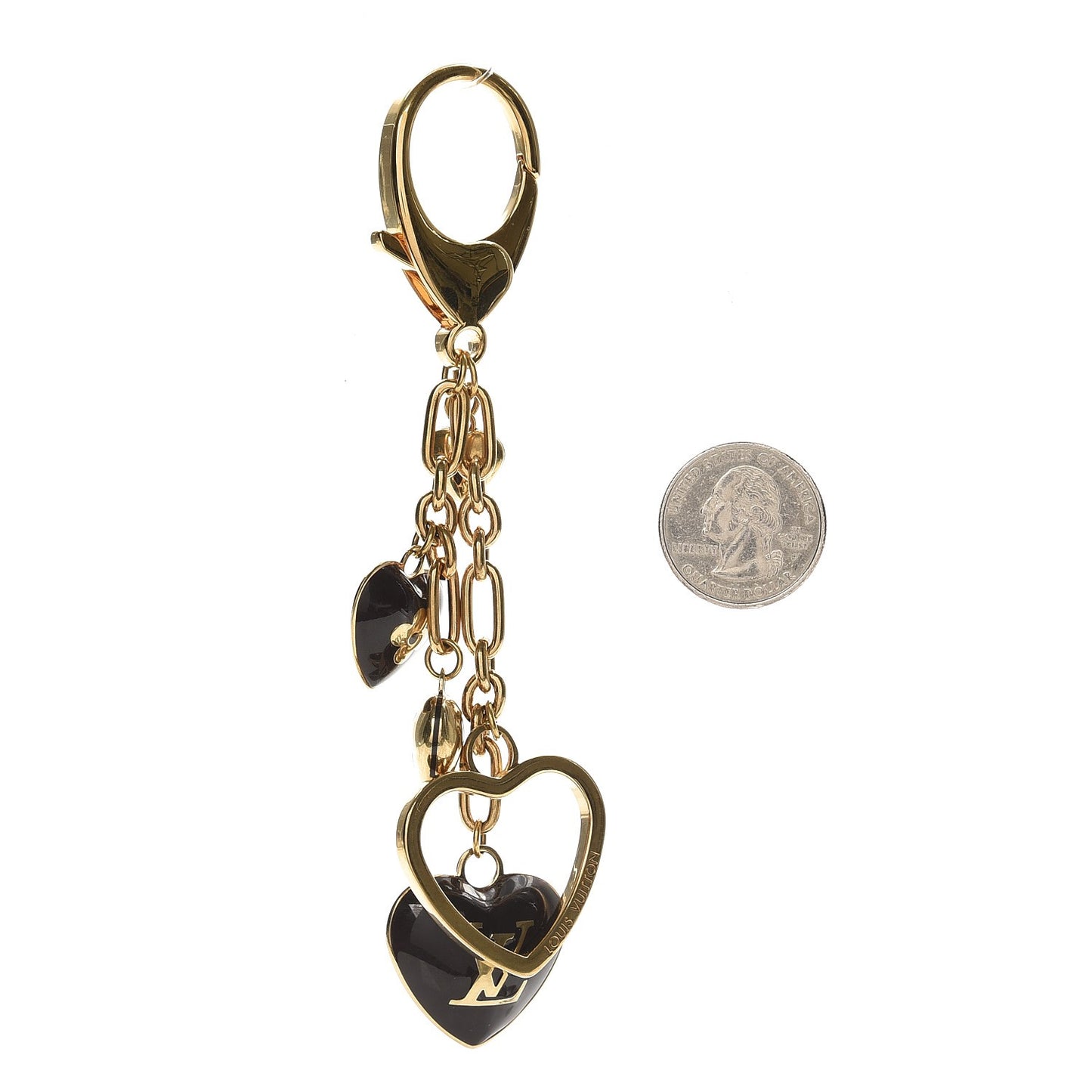 Coeurs Heart Bag Charm Key Holder Amarante