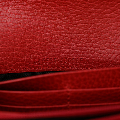Gucci Dollar Calfskin Petite GG Marmont Wallet Chain Bag Hibiscus Red 6 of 15