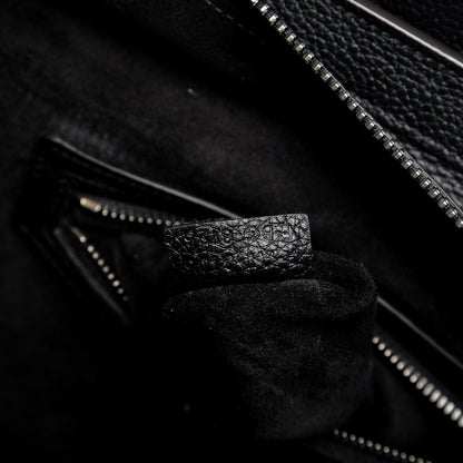 Celine Drummed Calfskin Micro Luggage Black 8 of 9