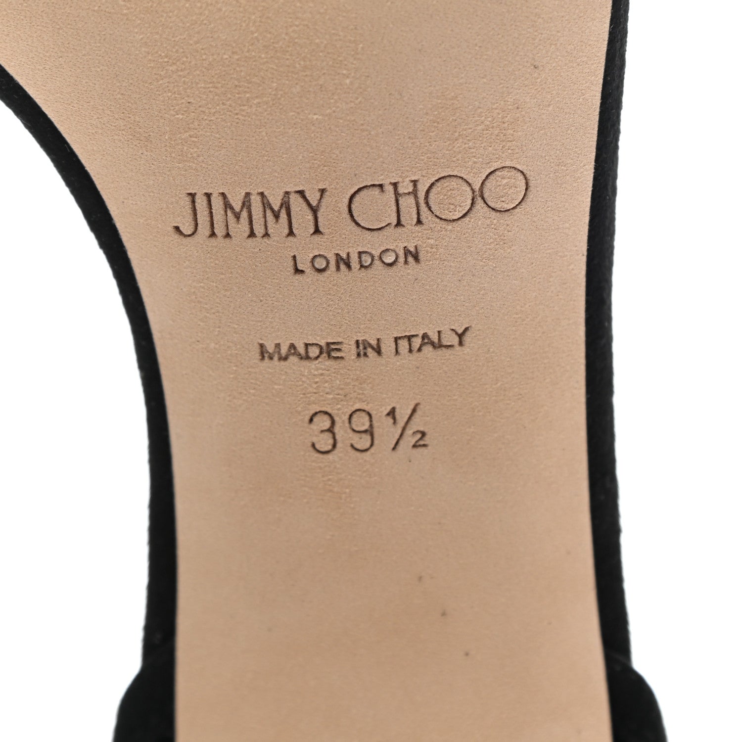 Jimmy Choo Suede Crystal Thyra 100 Sandals 39.5 Black 6 of 7