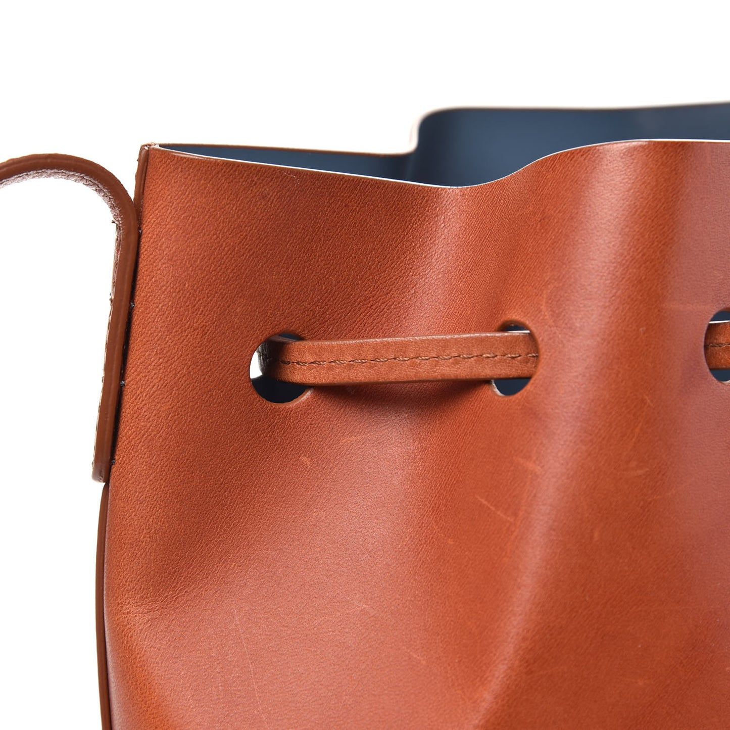 Calfskin Mini Bucket Bag Saddle