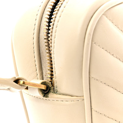 Saint Laurent Calfskin Matelasse Monogram Lou Camera Bag Crema Soft 13 of 14