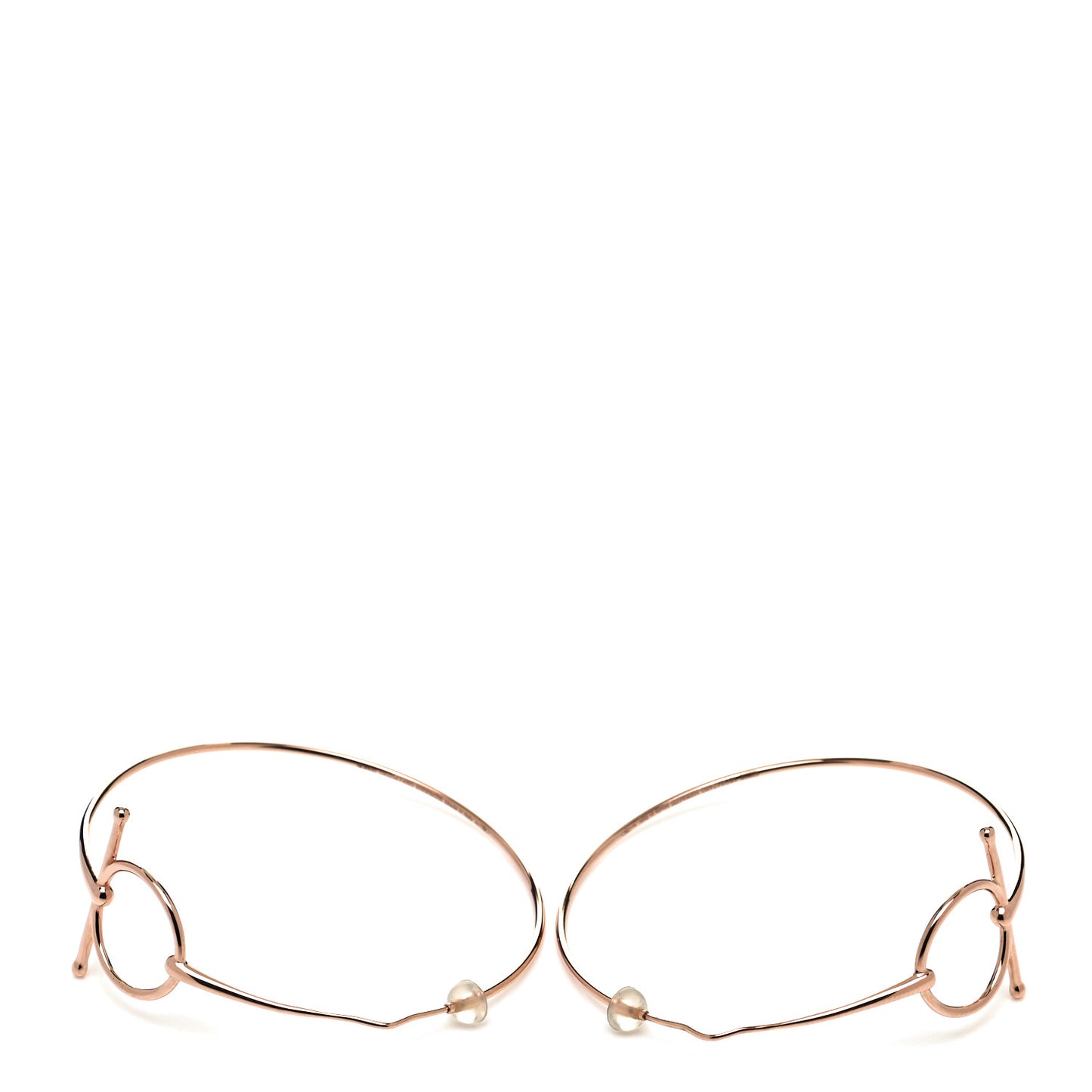 18K Rose Gold Filet D'Or Hoop Earrings