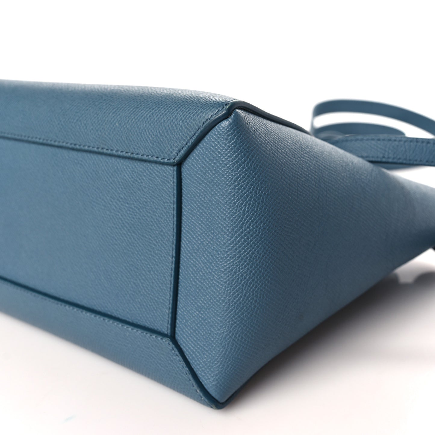 Grained Calfskin Mini Belt Bag Slate Blue