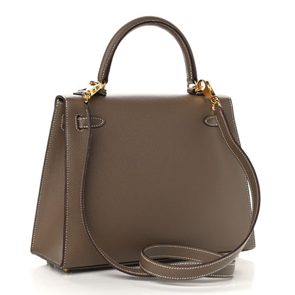 Hermes Epsom Kelly Sellier 25 Etoupe 2 of 9