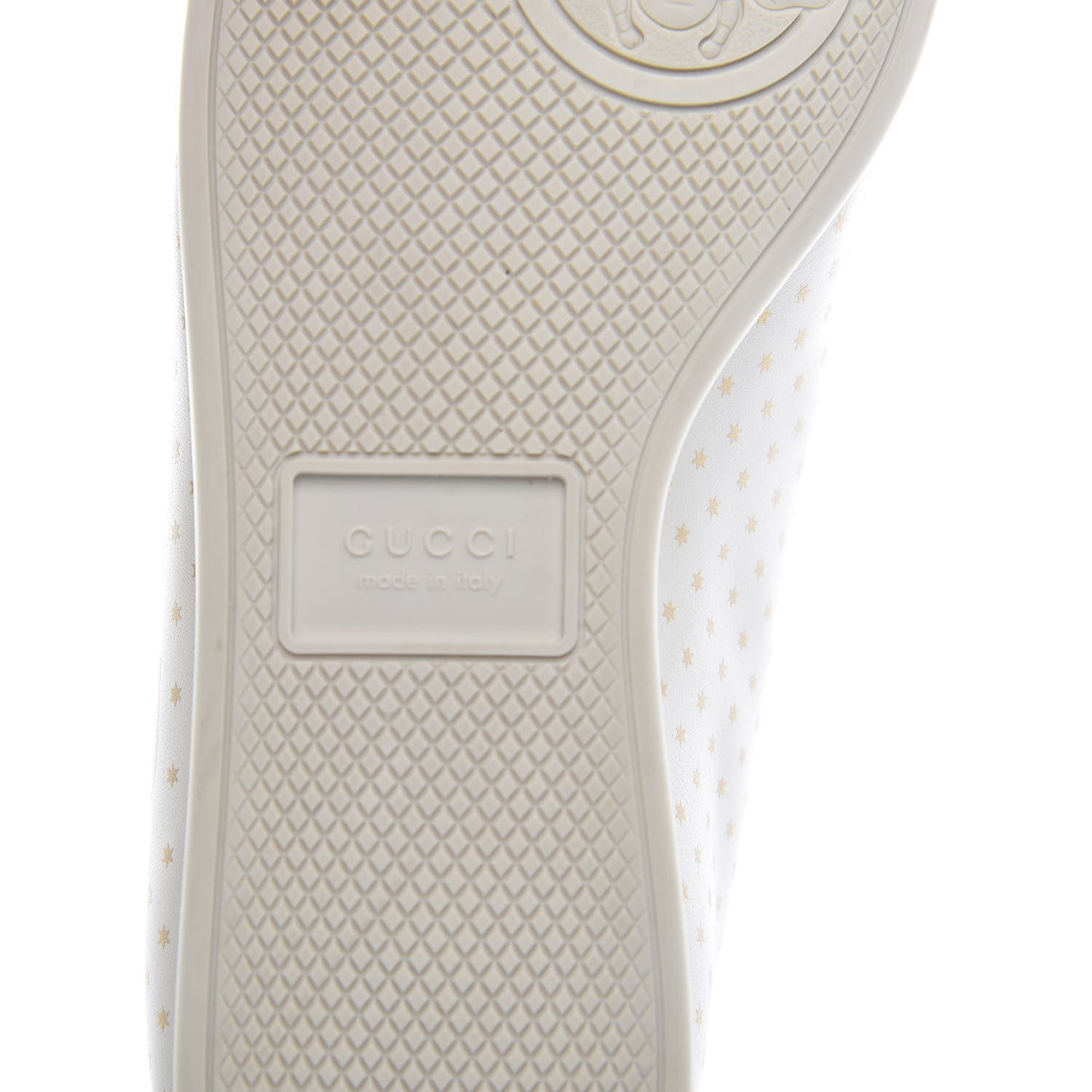 X SEGA Calfskin GUCCY Stars Womens Falacer Sneakers 37 White