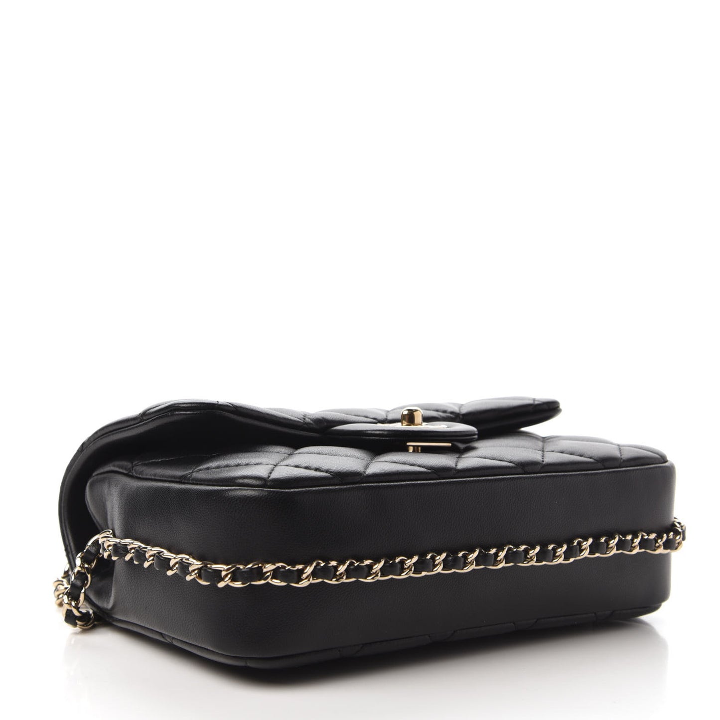 Lambskin Quilted Small My Precious Flap Black