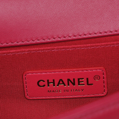 Chanel Velvet Chevron Medium Boy Flap Pink 7 of 9