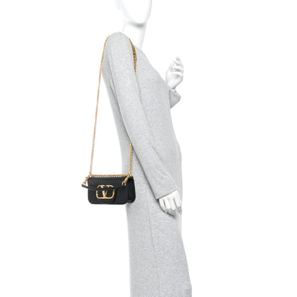 Valentino Garavani Calfskin Vlogo Small Loco Shoulder Bag Black 2 of 11