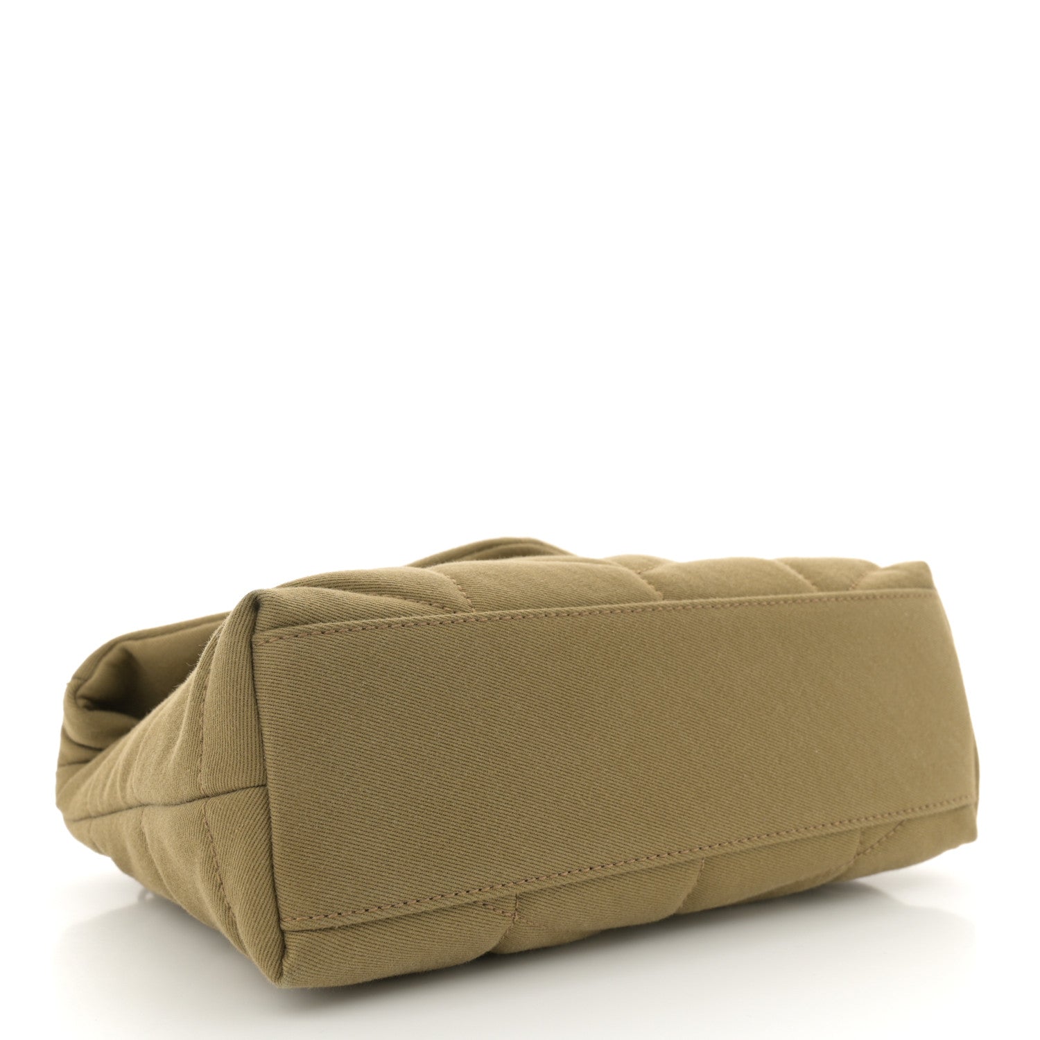 Saint Laurent Canvas Quilted Toy Loulou Puffer Monogram Chain Satchel Fir Green 4 of 10