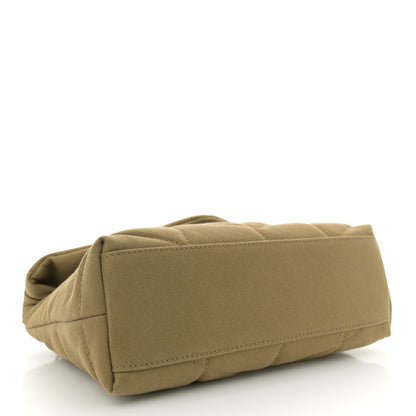 Saint Laurent Canvas Quilted Toy Loulou Puffer Monogram Chain Satchel Fir Green 4 of 10