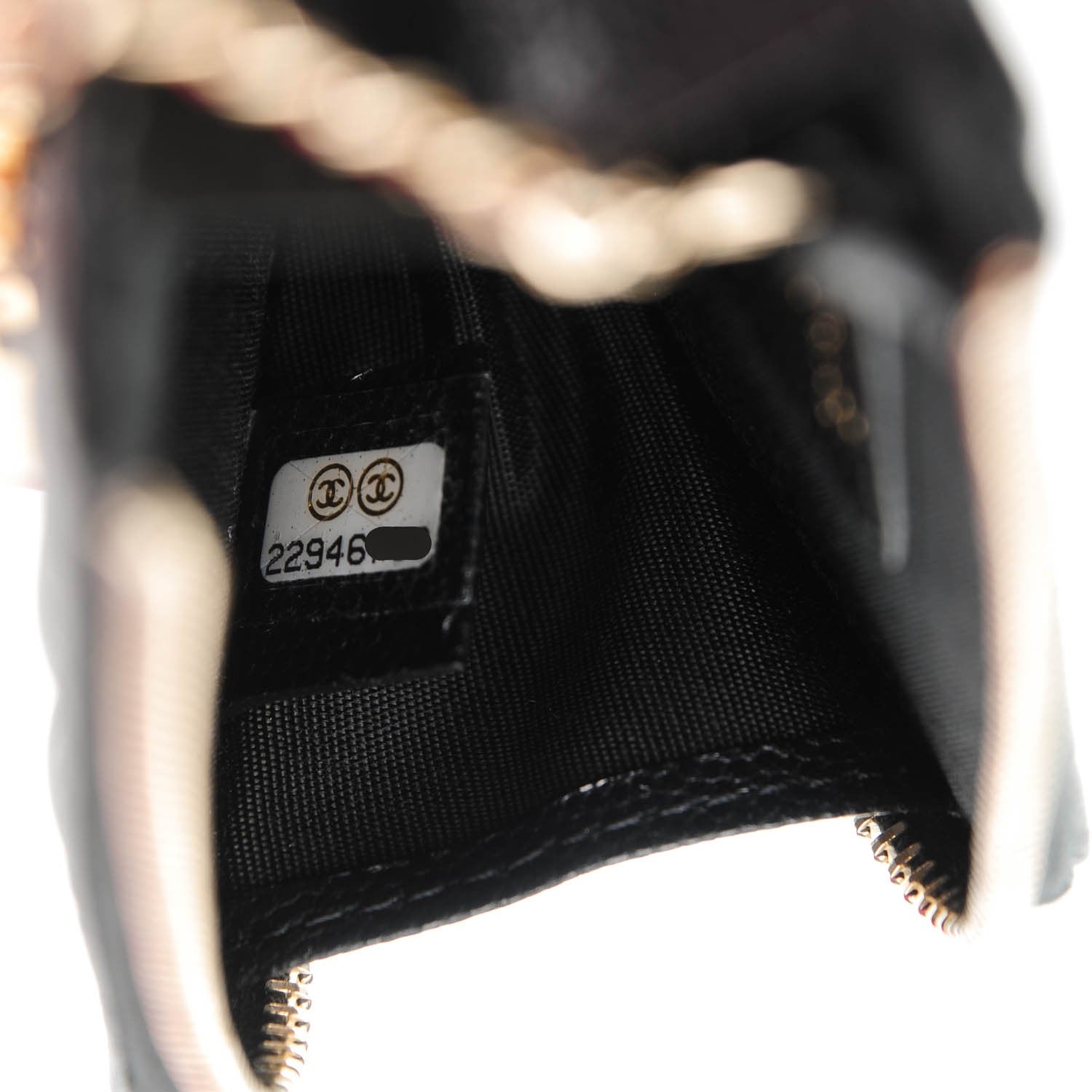 Chanel Caviar Camellia Embossed Key Holder Case Black 7 of 7