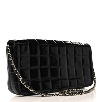 Chanel Patent Quilted East West Chocolate Bar Flap Black 2 of 9