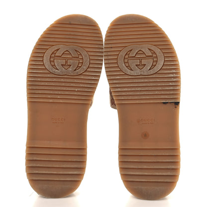 Gucci Canvas GG Monogram Angelina Platform Slide Sandals 40 Beige Ruggine 6 of 9