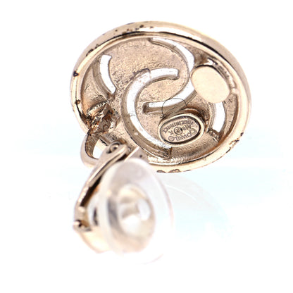Chanel Metal CC Clip On Earrings Light Gold 5 of 7