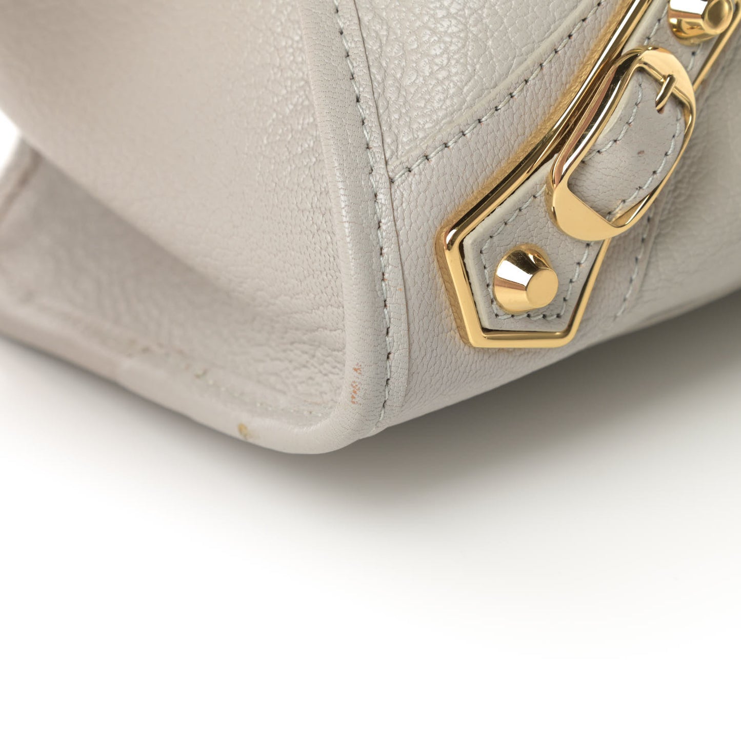 Chevre Gold Metallic Edge Hardware City Gris Nuage