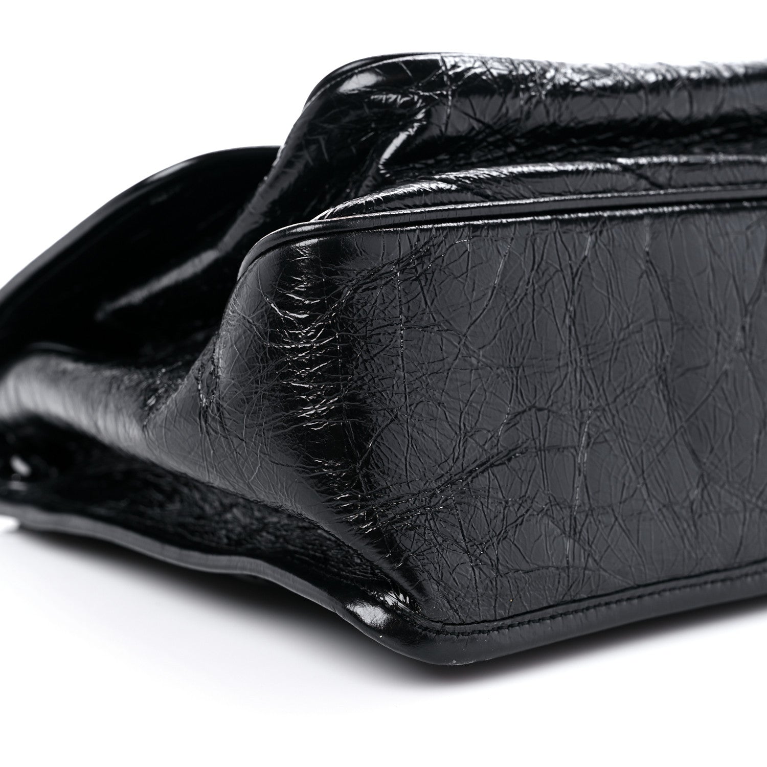 Saint Laurent Crinkled Calfskin Matelasse Monogram Medium Niki Chain Satchel Black 8 of 9