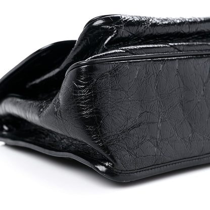 Saint Laurent Crinkled Calfskin Matelasse Monogram Medium Niki Chain Satchel Black 8 of 9
