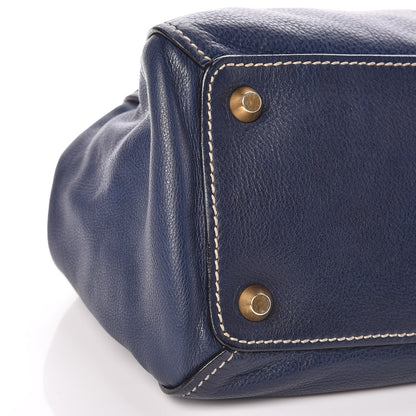 Miu Miu Vitello Shopping Tote Blue 14 of 15