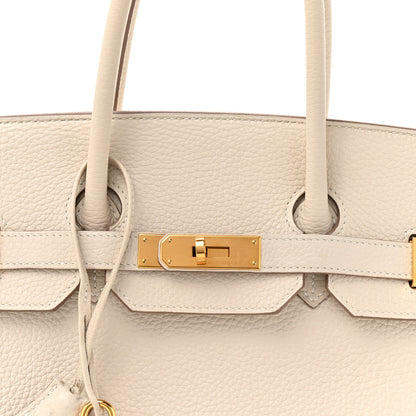 Hermes Taurillon Clemence Birkin 35 Craie 8 of 13