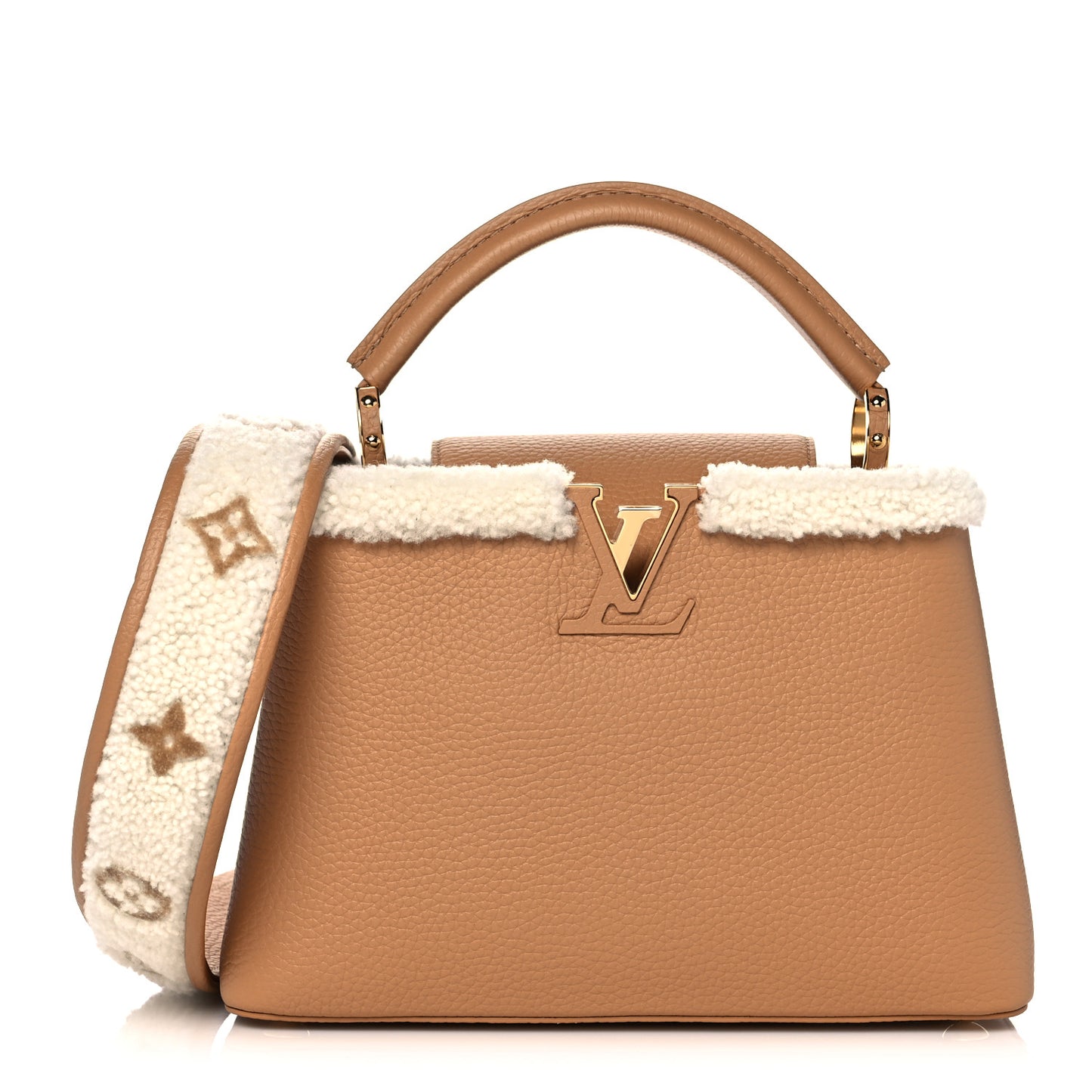 Taurillon Shearling Capucines BB Arizona