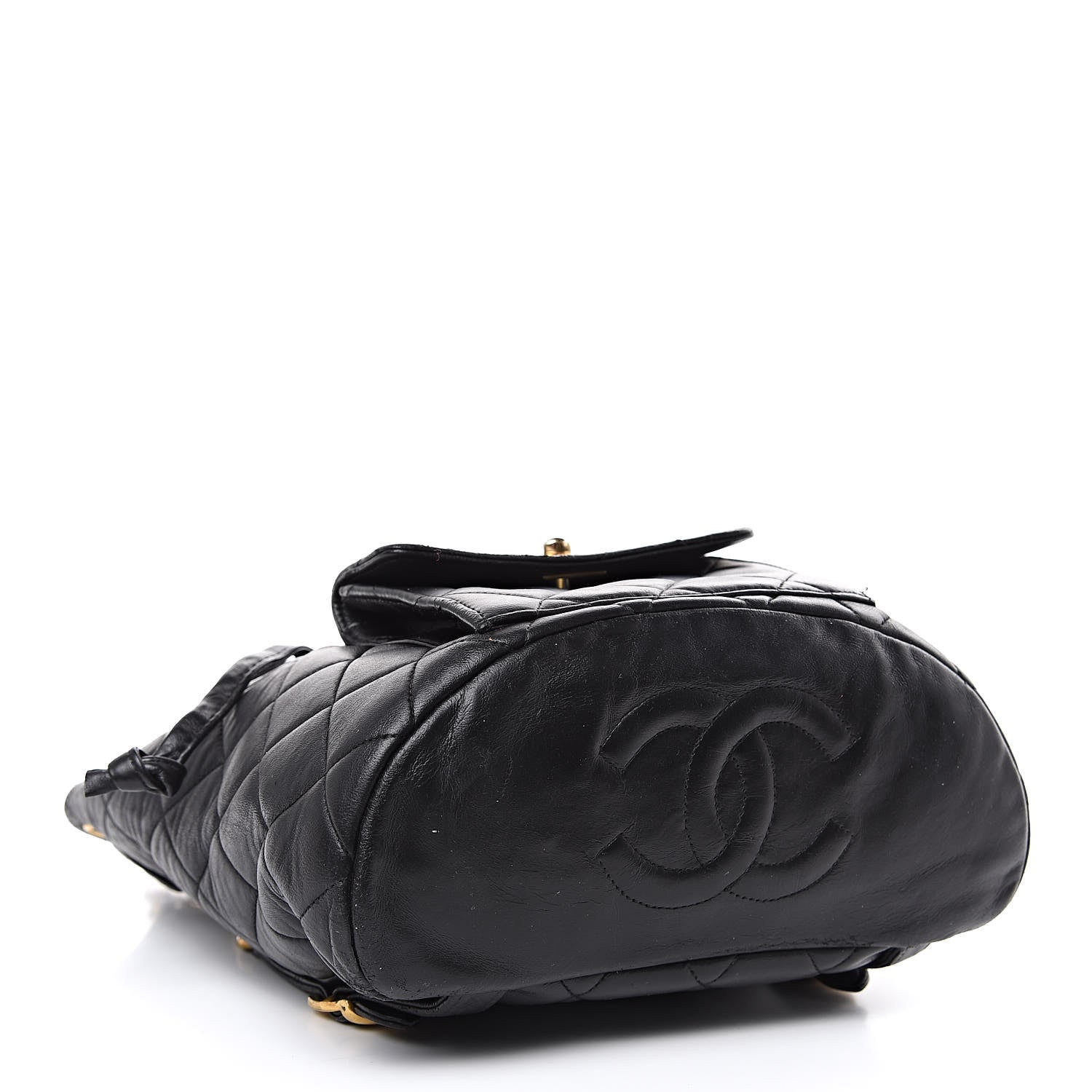 Chanel Lambskin Quilted CC Chain Backpack Black 4 of 13