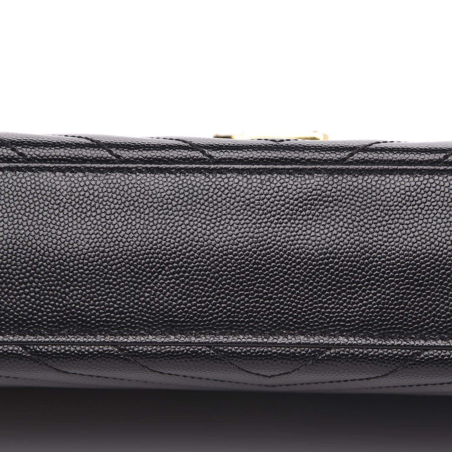 Saint Laurent Grain De Poudre Matelasse Chevron Large Monogram Satchel Black 7 of 9