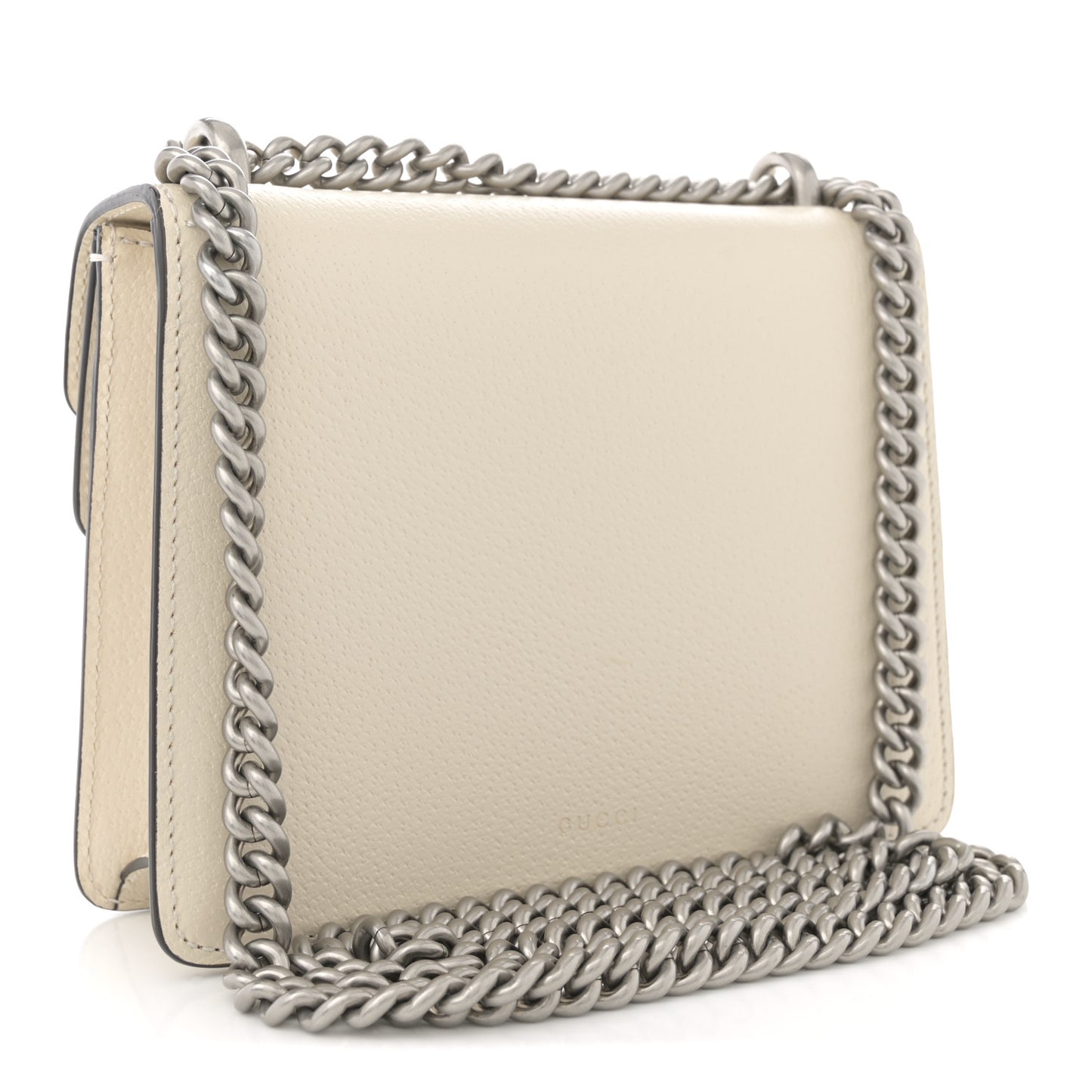 Textured Calfskin Crystal Mini Dionysus Shoulder Bag Mystic White
