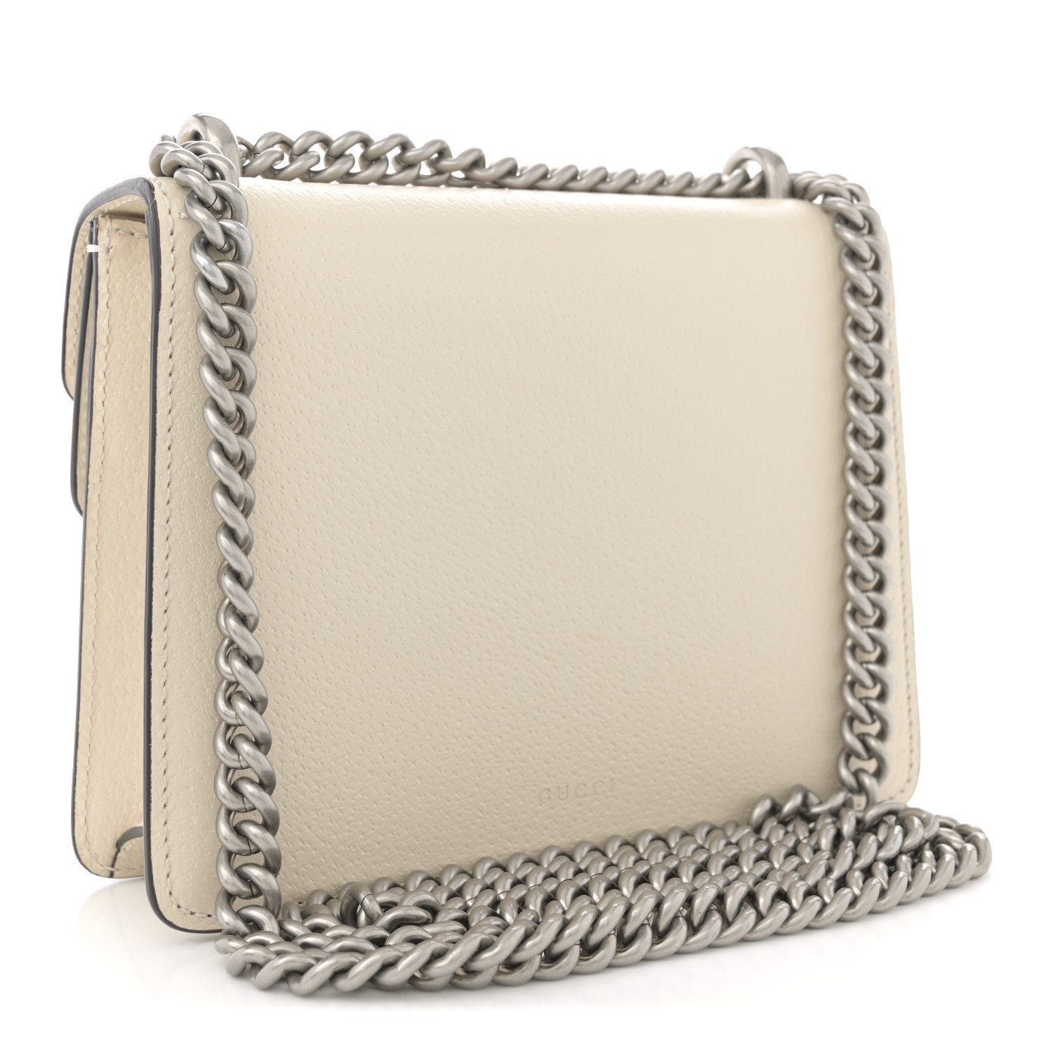 Gucci Textured Calfskin Crystal Mini Dionysus Shoulder Bag Mystic White 2 of 11