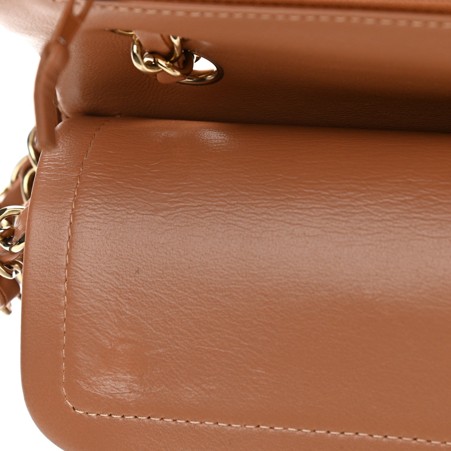 Chanel Lambskin Quilted Small Double Flap Brown 11 of 15