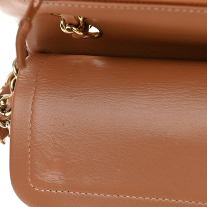 Chanel Lambskin Quilted Small Double Flap Brown 11 of 15