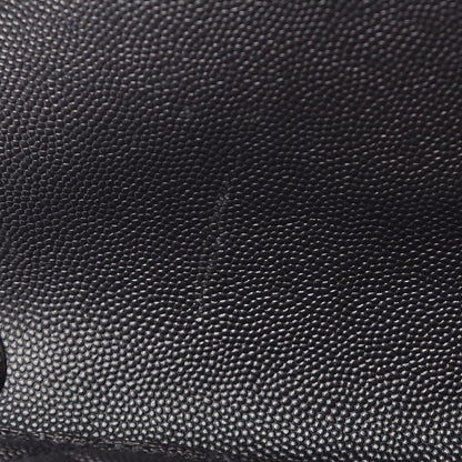 Saint Laurent Grain De Poudre Textured Mixed Matelasse Triquilt Medium Monogram Satchel Black 10 of 10