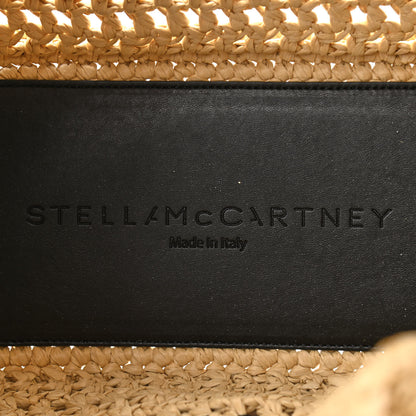 Stella McCartney Braided Raffia Eco Alter Napa Perforated Logo Crossbody Bag Natural 7 of 11